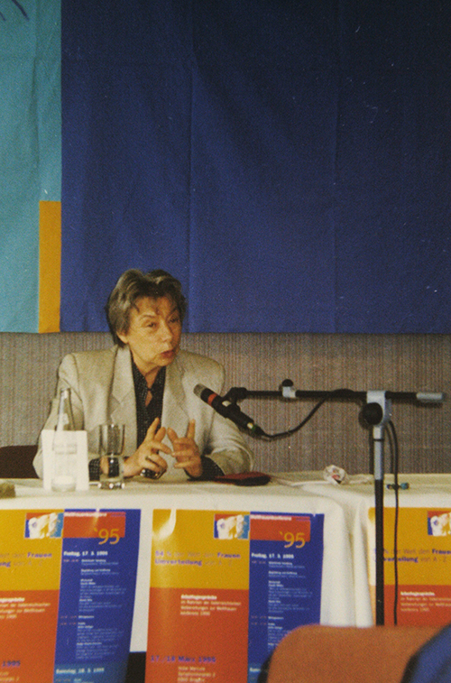 Carola Möller auf der Weltfrauenkonferenz