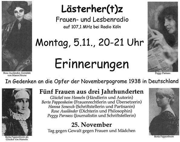 Radio Lästerher(t)z  Flyer vom 01.11.05