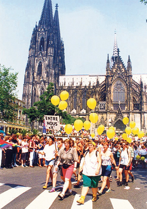 Lesben in der CSD-Demonstration 1994